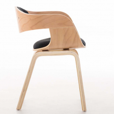 Jídelní židle Kingston, textil, přírodní / černá - 3