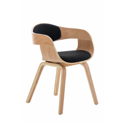 Jídelní židle Kingston, textil, přírodní / černá