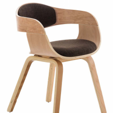 Jídelní židle Kingston, textil, přírodní / hnědá - 1