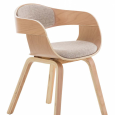 Jídelní židle Kingston, textil, přírodní / krémová - 1