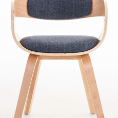 Jídelní židle Kingston, textil, přírodní / modrá - 2