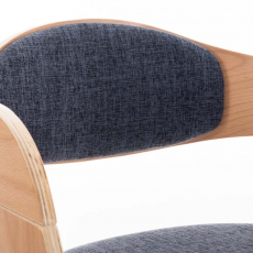 Jídelní židle Kingston, textil, přírodní / modrá - 5