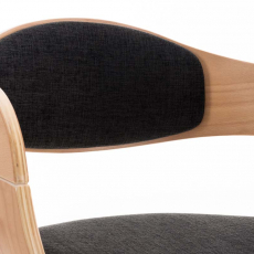 Jídelní židle Kingston, textil, přírodní / tmavě šedá - 5