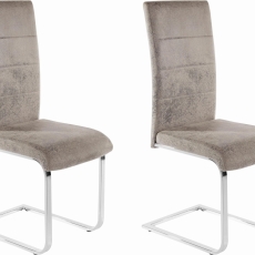 Jídelní židle Koas (SET 2 ks), světle šedá  - 1