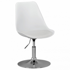 Jídelní židle Korsika, syntetická kůže, bílá - 1