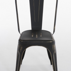 Jídelní židle kovová Direct, antik černá - 2