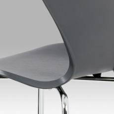 Jídelní židle Kvido, šedá imitace dřeva - 9