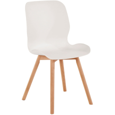 Jídelní židle Lance (SET 2 ks), plast, bílá - 4