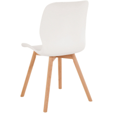 Jídelní židle Lance (SET 2 ks), plast, bílá - 5