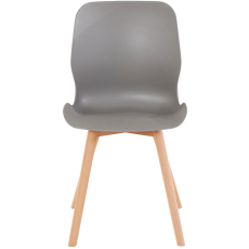 Jídelní židle Lance (SET 2 ks), plast, šedá - 2