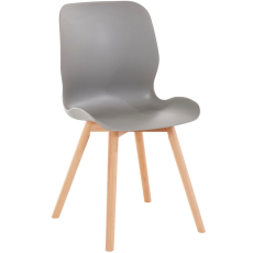 Jídelní židle Lance (SET 2 ks), plast, šedá - 4