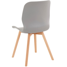 Jídelní židle Lance (SET 2 ks), plast, šedá - 5