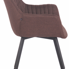 Jídelní židle Lancy, textil, hnědá - 3