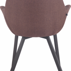 Jídelní židle Lancy, textil, hnědá - 4