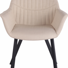 Jídelní židle Lancy, textil, krémová - 2