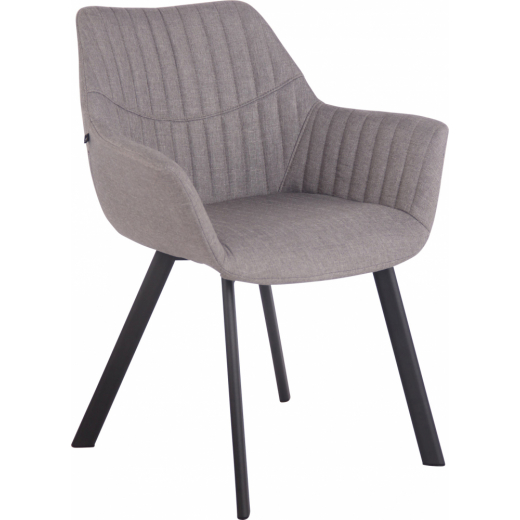Jídelní židle Lancy, textil, šedá - 1