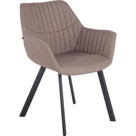 Jídelní židle Lancy, textil, taupe - 1