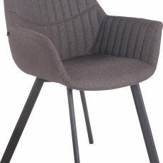 Jídelní židle Lancy, textil, tmavě šedá - 1