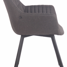 Jídelní židle Lancy, textil, tmavě šedá - 3