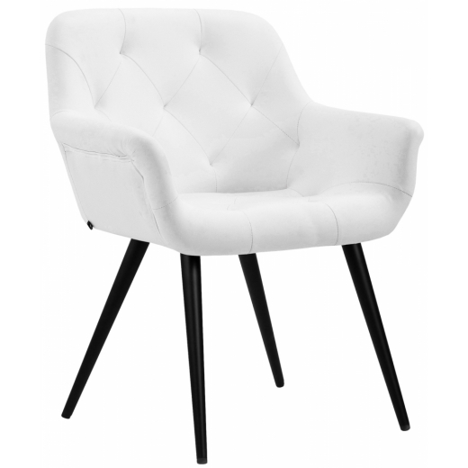 Jídelní židle Langford, syntetická kůže, bílá - 1