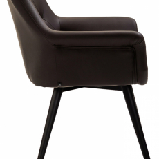 Jídelní židle Langford, syntetická kůže, hnědá - 3