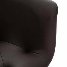 Jídelní židle Langford, syntetická kůže, hnědá - 6