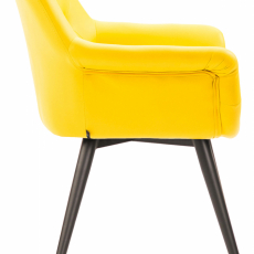 Jídelní židle Langford, syntetická kůže, žlutá - 3