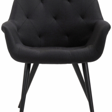 Jídelní židle Langford, textil, černá - 2