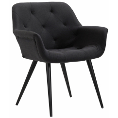 Jídelní židle Langford, textil, černá