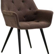 Jídelní židle Langford, textil, hnědá - 1