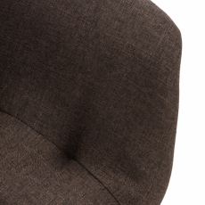Jídelní židle Langford, textil, hnědá - 6
