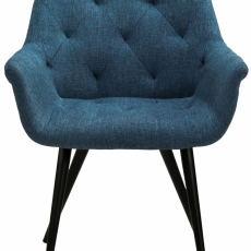 Jídelní židle Langford, textil, modrá - 2