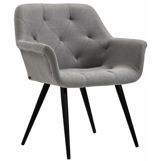 Jídelní židle Langford, textil, šedá - 1