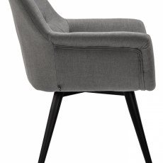 Jídelní židle Langford, textil, šedá - 3