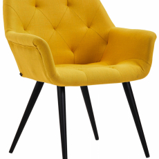 Jídelní židle Langford, textil, žlutá - 1