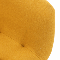 Jídelní židle Langford, textil, žlutá - 6