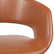 Jídelní židle Larisa, syntetická kůže, hnědá - 7
