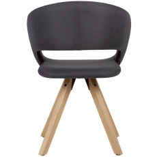 Jídelní židle Larisa, textil, černá - 6