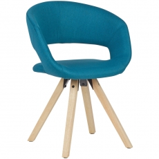 Jídelní židle Larisa, textil, modrá - 1