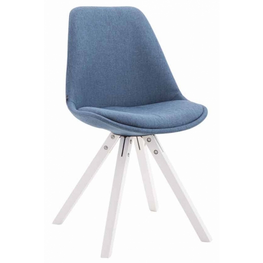 Jídelní židle Liam, modrá / stříbrná - 1