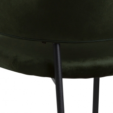 Jídelní židle Lima (SET 2ks), samet, zelená - 5