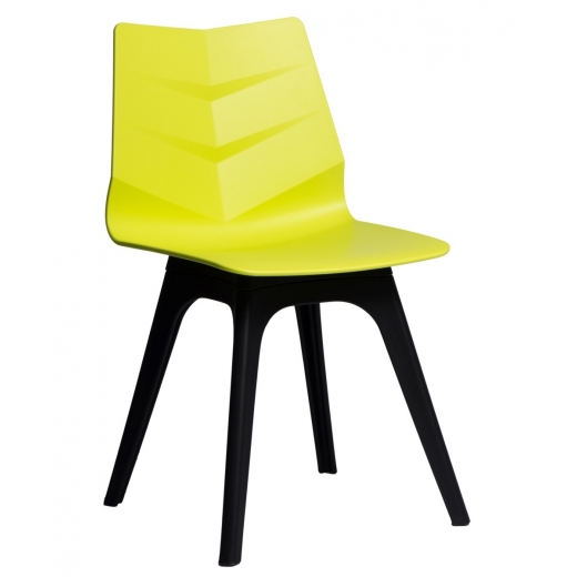 Jídelní židle Limone, podnož PP, limetková/černá - 1
