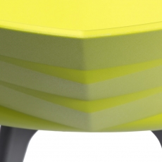 Jídelní židle Limone, podnož PP, limetková/šedá - 3