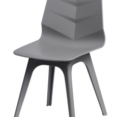 Jídelní židle Limone, podnož PP, šedá/šedá - 1