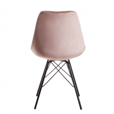 Jídelní židle Lina (SET 2 ks), samet, růžová - 8