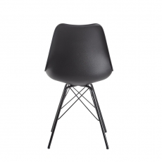 Jídelní židle Lina (SET 2 ks), syntetická kůže, černá - 8