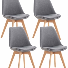 Jídelní židle Lina (SET 4 ks), světle šedá - 2