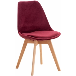 Jídelní židle Linares, samet, červená