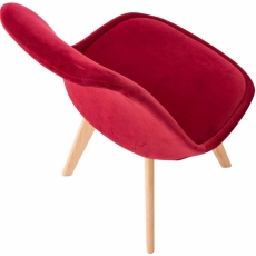 Jídelní židle Linares, samet, červená - 4
