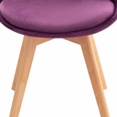 Jídelní židle Linares, samet, fialová - 7